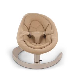 Nuna Leaf Grow Teddy Fabric Baby Bouncer-Organic Jersey Knit Cotton Insert-3 Ergonomic Recline Positions-With T/B -2 Years Years Warranty-For Infants