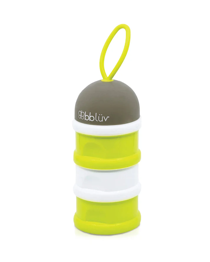 bbluv Dose Multipurpose Stackable Container-With 3 Compartments & Funnel Cap for Easy Pouring - Lime